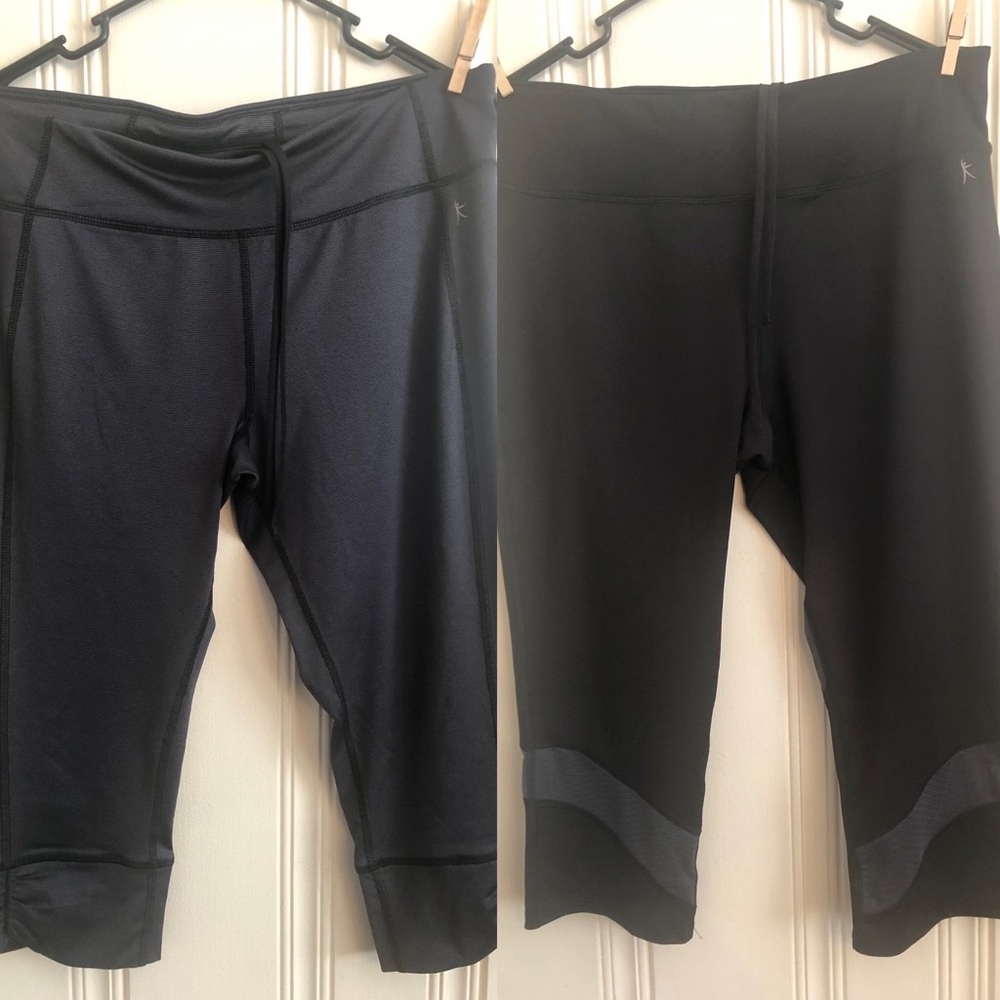 Sz L Danskin Cropped/Fitted/Black Women’s Workout
